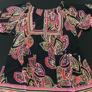 Koi Colourful Scrub Top Large